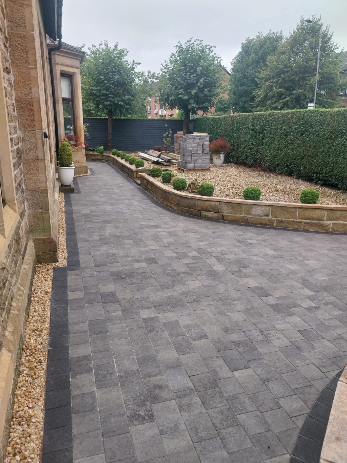 Finished landscaping project